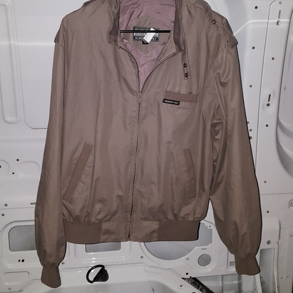 *SOLD*Members Only Mens XL Racer Jacket Cocoa Full - Picture 3 of 8